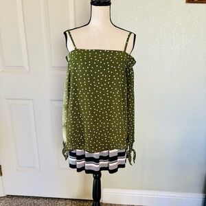 Polly & Esther Olive Polka Dot Top